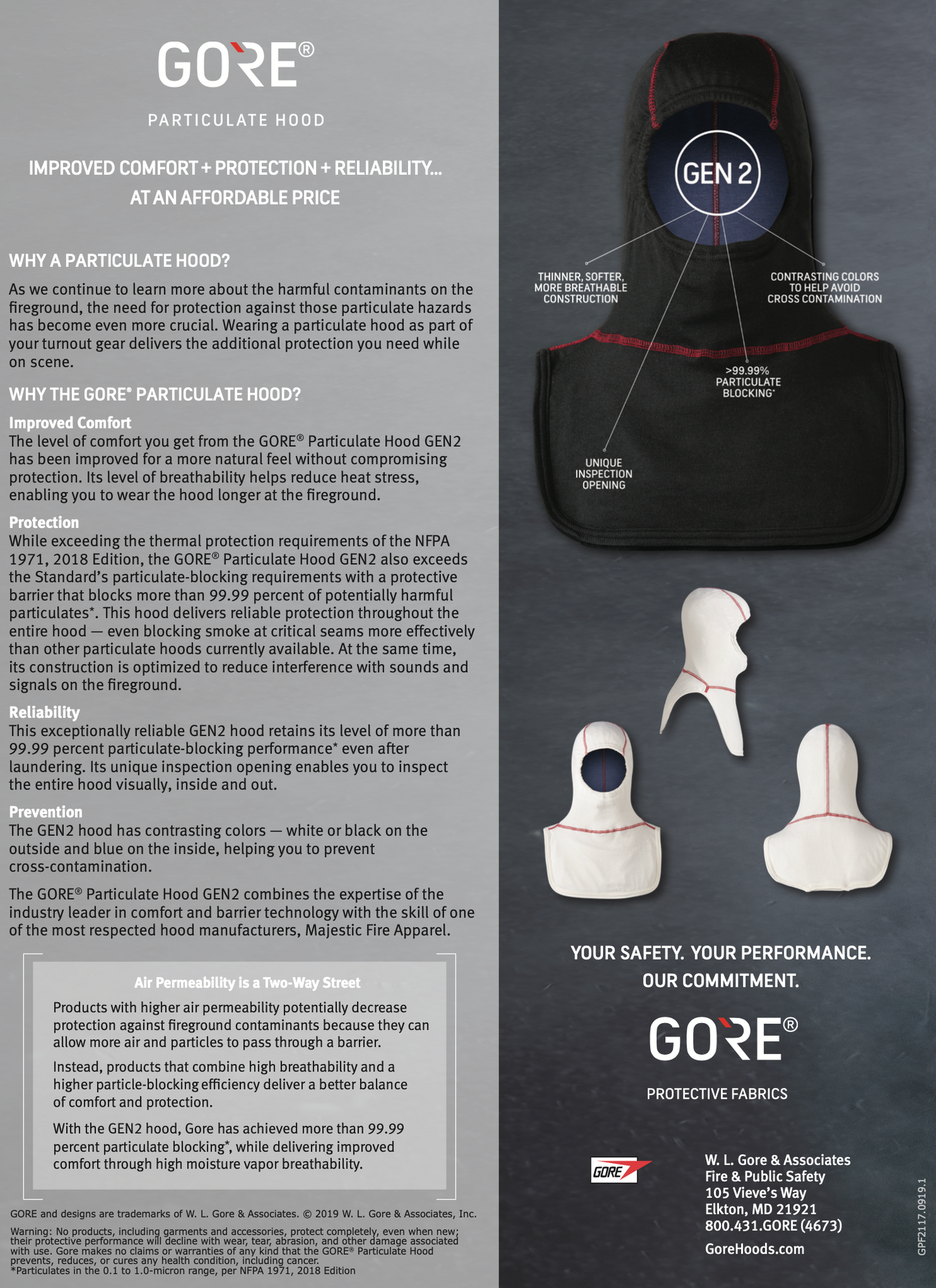 GORE® Particulate Hood GEN2 Nomex Blend