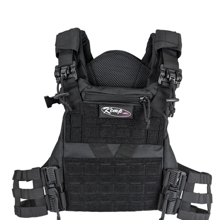 Kemp USA Tactical Vest with Quick Release Buckles, Black