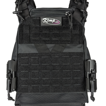 Kemp USA Tactical Vest with Quick Release Buckles, Black
