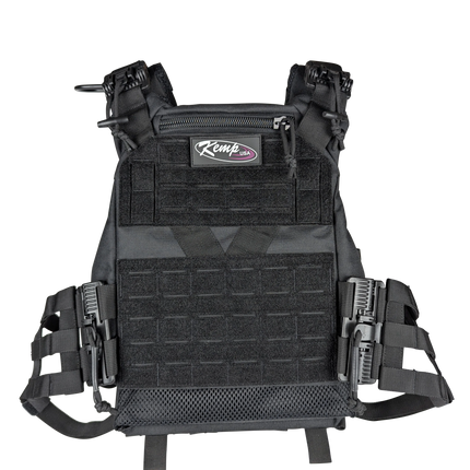 Kemp USA Tactical Vest with Quick Release Buckles, Black