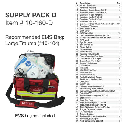 Kemp USA Medical Supply Pack D