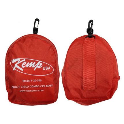 Kemp USA CPR Mask Adult & Child Combo With Gloves & Wipe In Soft Case Pouch