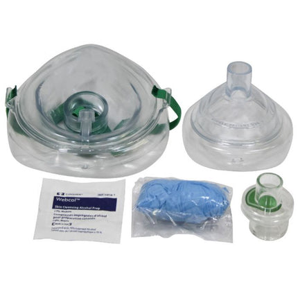 Kemp USA CPR Mask Adult & Child Combo With Gloves & Wipe In Soft Case Pouch