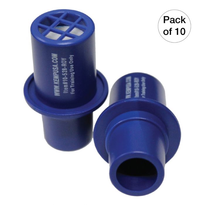 Kemp USA CPR Training Valves, Royal Blue (Pack Of 10)