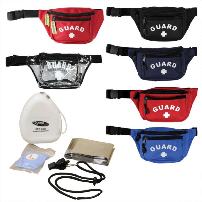 Kemp USA Hip Pack With GUARD Logo And Lifeguard Essentials Supply Pack (S2)