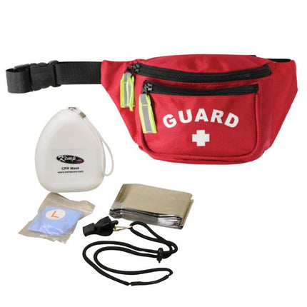 Kemp USA Hip Pack With GUARD Logo And Lifeguard Essentials Supply Pack (S2)