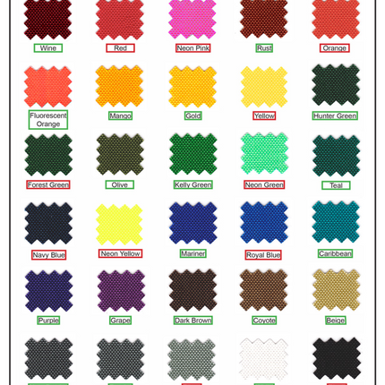Colors for PLSP bags