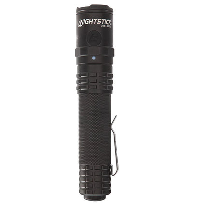 USB DUAL-LIGHT TACTICAL FLASHLIGHT - BLACK