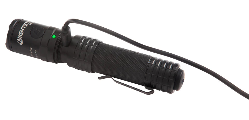 USB DUAL-LIGHT TACTICAL FLASHLIGHT - BLACK