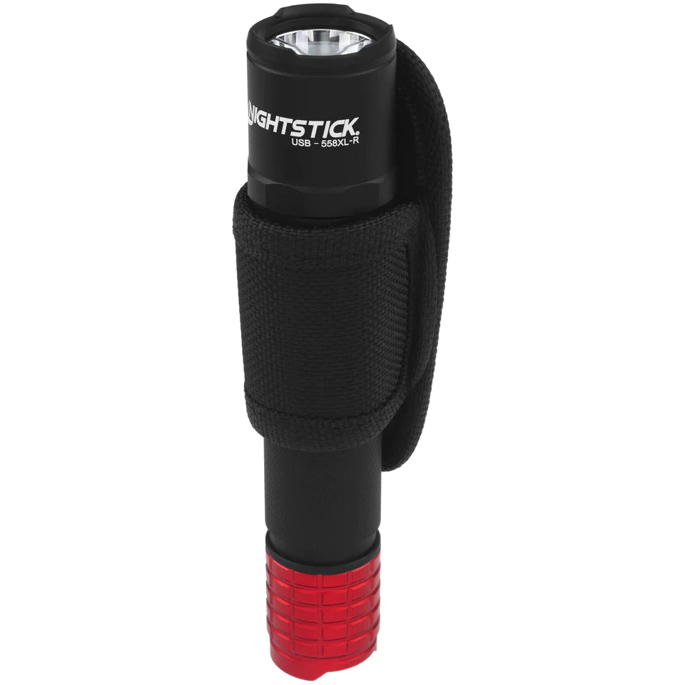 USB TACTICAL FLASHLIGHT W/HOLSTER - RED