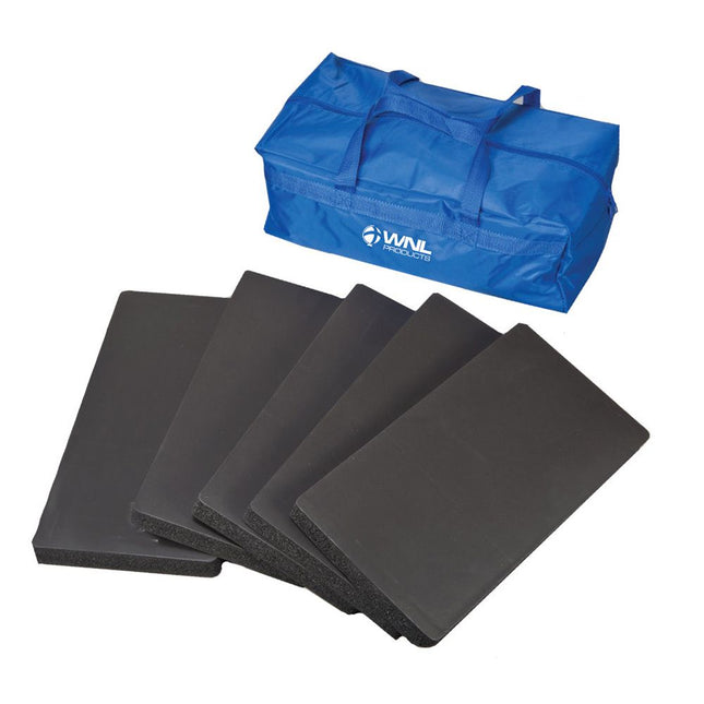 Foam kneeling pads for less strain on the knees and back during CPR training