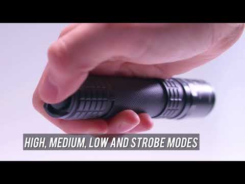 USB TACTICAL FLASHLIGHT W/HOLSTER - RED- YouTube