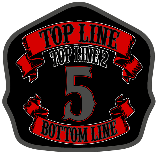Classic Style Quick Tin-Black Background Black Lettering 2 top/ 1 Bottom Line- 016 Firefighting Gear