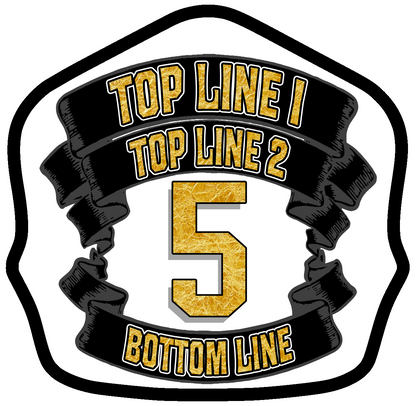 Classic Style Quick Tin-White Background Grey Ribbon Gold Lettering- 037 Firefighting Gear
