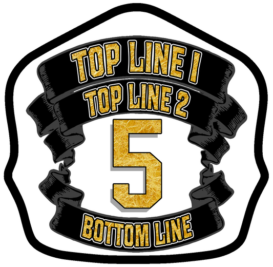 Classic Style Quick Tin-White Background Grey Ribbon Gold Lettering- 037 Firefighting Gear