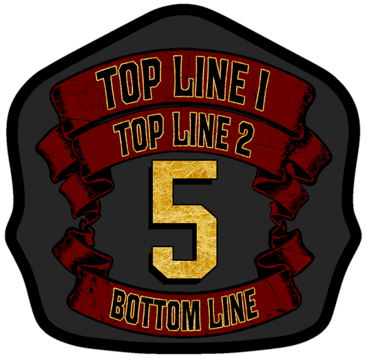 Classic Style Quick Tin-Grey Background Maroon Ribbon/ Black Lettering- 039 Firefighting Gear