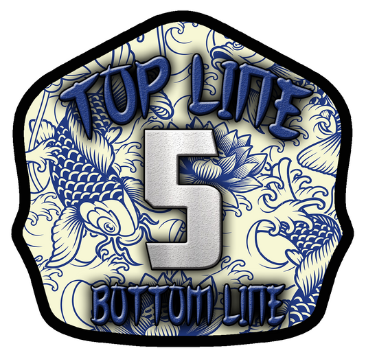Classic Style Quick Tin-White Koi Background/Blue Lettering-071 Firefighting Gear