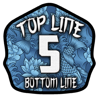 Classic Style Quick Tin-Blue Koi Background/White Lettering-072 Firefighting Gear