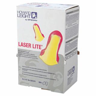 Laser Lite® Disposable Earplug, Foam, Magenta/Yellow, Uncorded, Dispenser Box