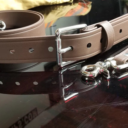 Safer Radio Strap™ - Old English Dark Brown South Metro Wide Series 1.5 Width