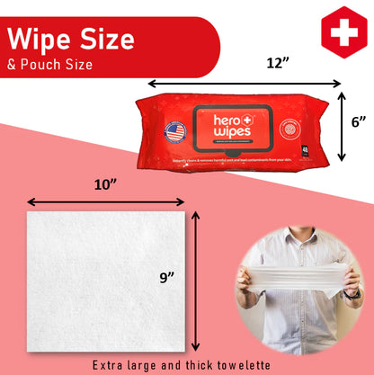 Hero Wipes Extra Large Body Wipes 48-Count Flow Pack