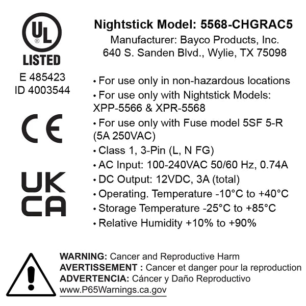 5-Bank AC Charger - Rechargeable INTRANT™ Angle Lights