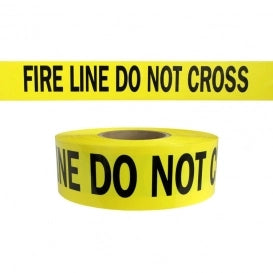 FIRE LINE DO NOT CROSS - Barricade Tape 1000 ft Roll-2.5 Mil