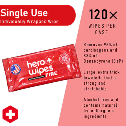 Hero Wipes Extra Large Body Wipes Individual Wrapped 120/Case