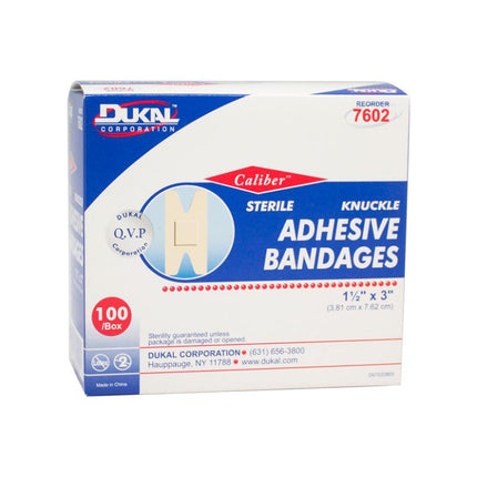 Fabric Adhesive Bandages 1.5" x 3", Knuckle