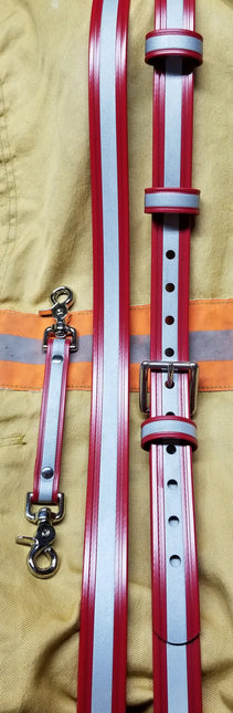 Firefighter Safer Radio Strap - LMR Red Hot High Reflective Series