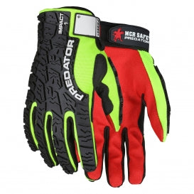 MCR Safety PD2901 Predator Multi-Task Gloves - PU Coated Synthetic Leather Palm - Tire Tread TPR on Back