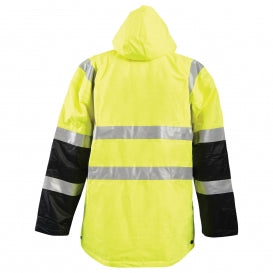 OccuNomix LUX-TJCW Type R Class 3 Insulated Cold Weather Parka - Yellow/Lime
