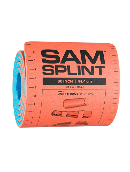 SAM Medical® Aluminum/Foam Emergency Limb Splint, Roll - Orange/Blue