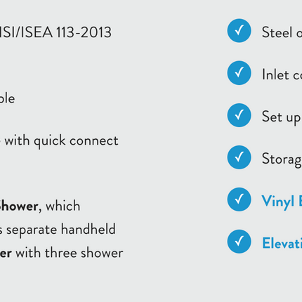 Portable Decontamination Shower System Features