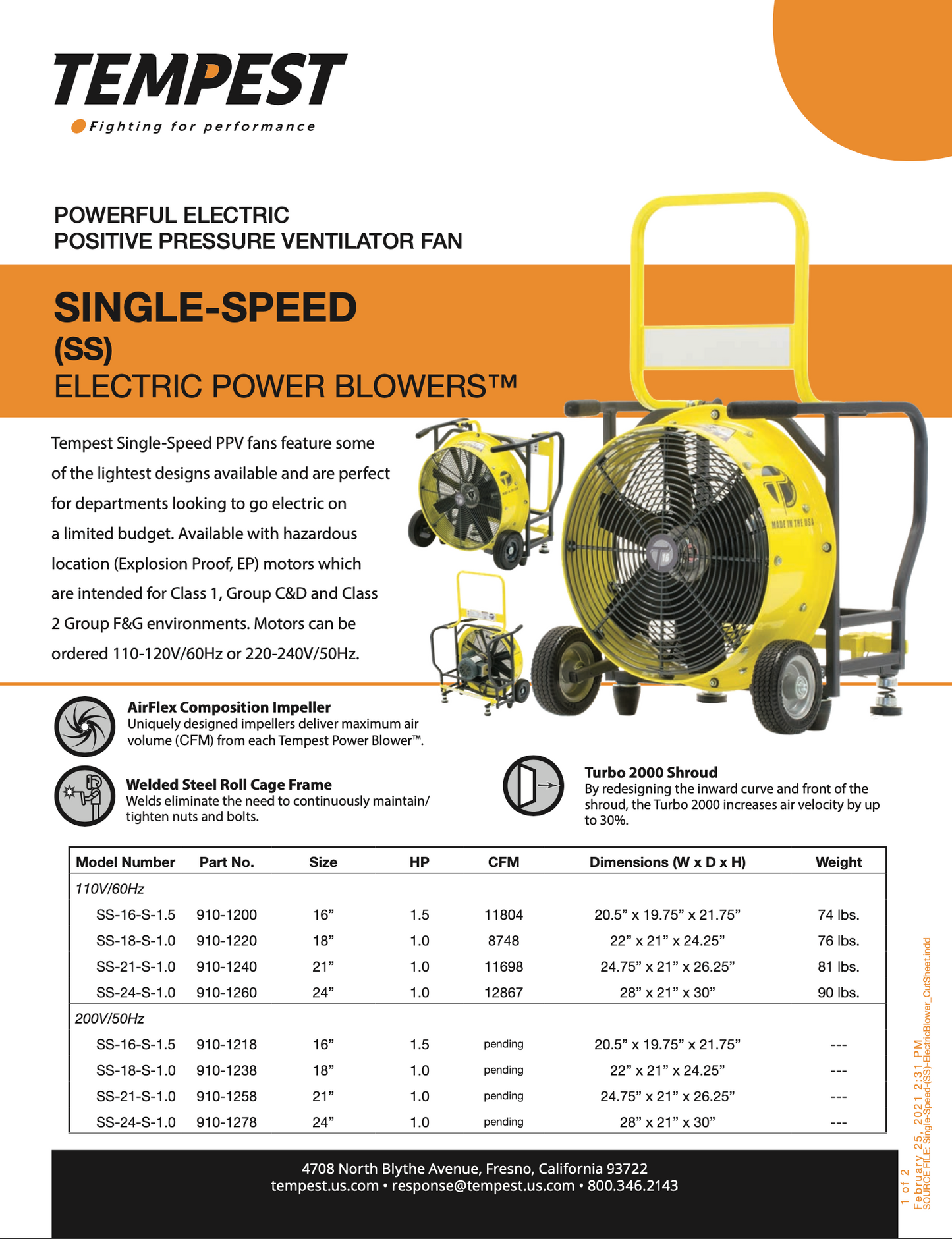 SINGLE - SPEED ELECTRIC POWER BLOWER