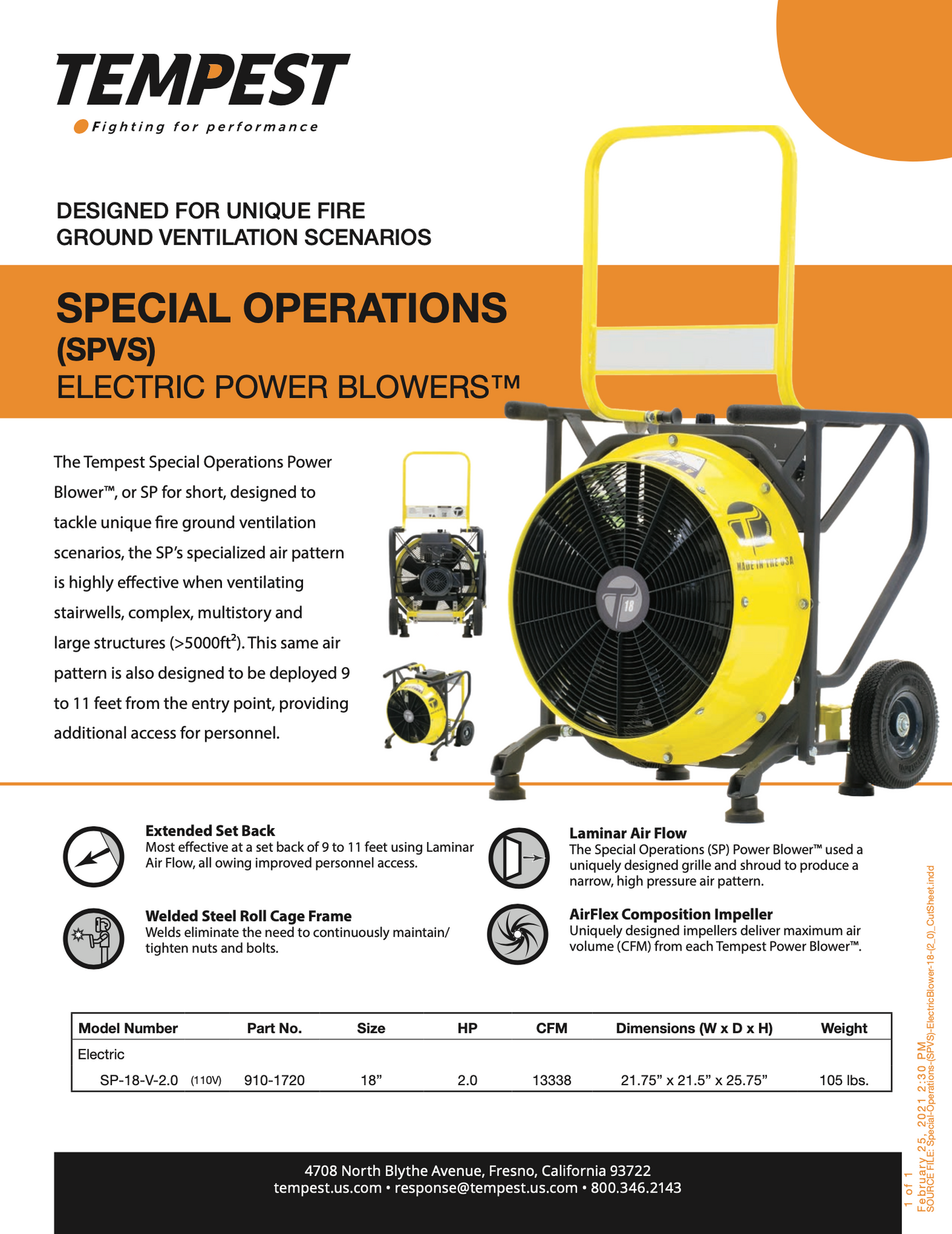 SPECIAL - OPERATIONS ELECTRIC POWER BLOWER