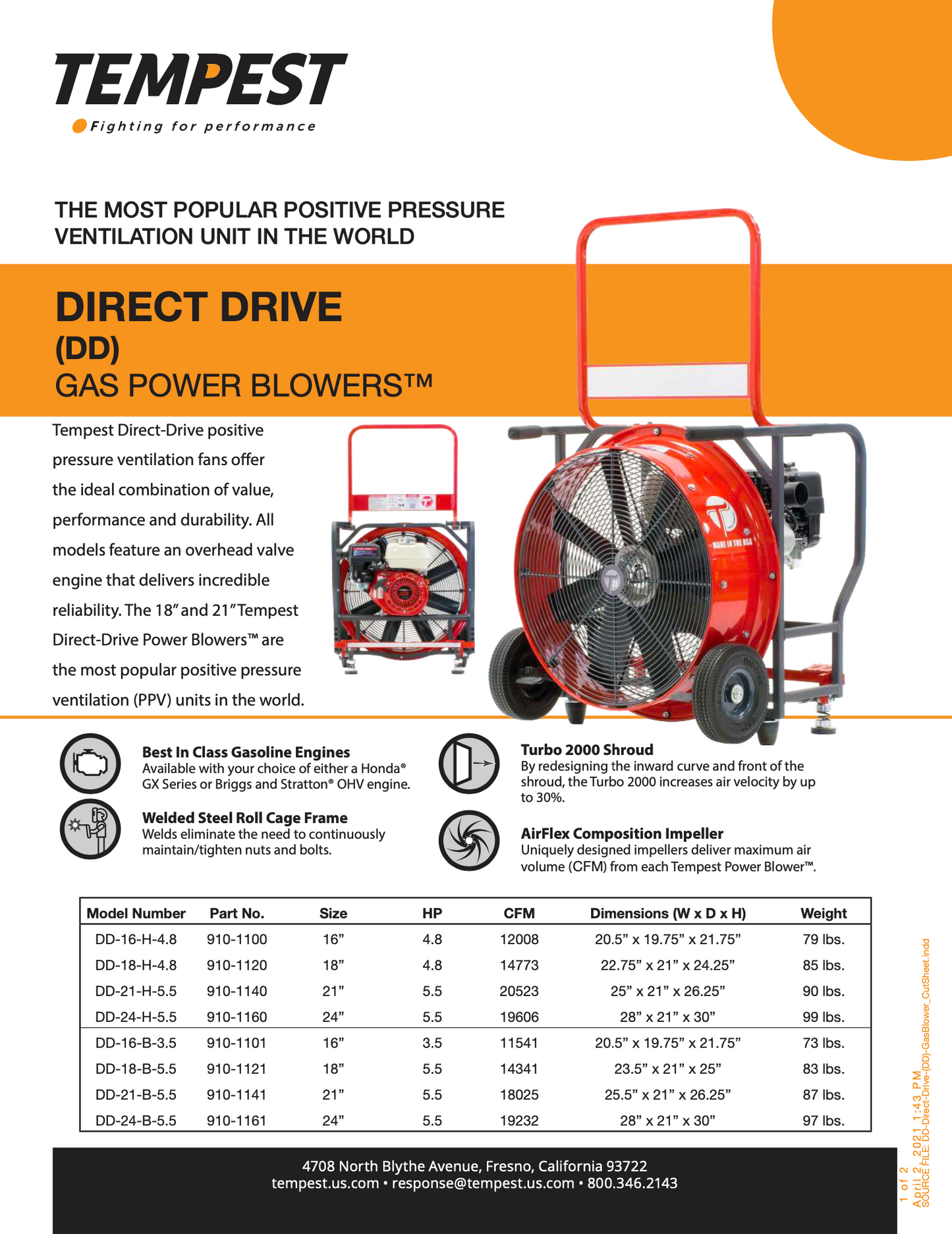Direct-Drive Gas Powered Blower