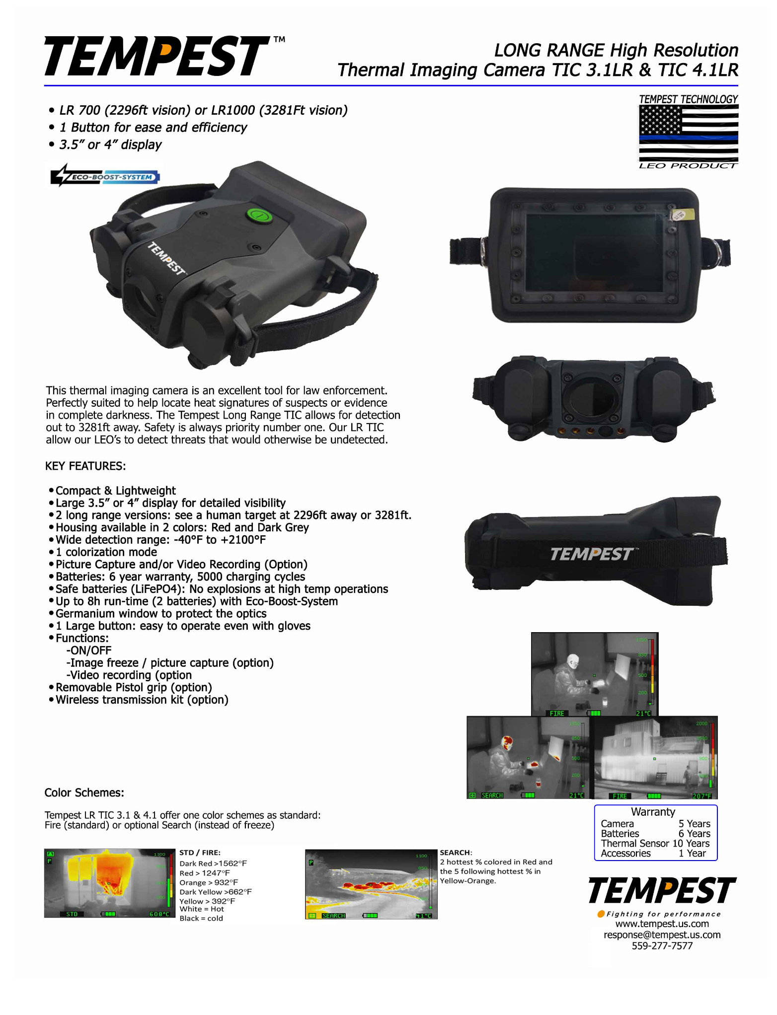 Long Range Thermal Imaging Cameras Tempest TIC 3.1 LR