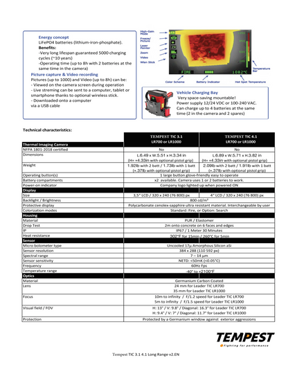 Long Range Thermal Imaging Cameras Tempest TIC 4.1LR