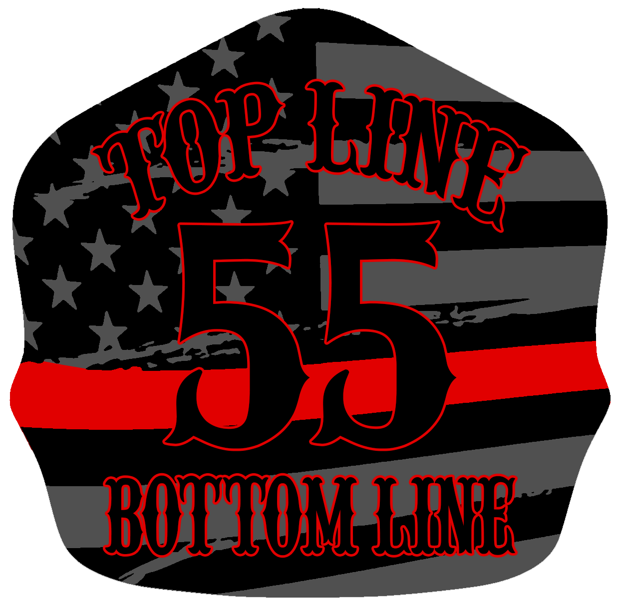 Classic Style Quick Tin-Redline Background/Black Lettering- 044 Firefighting Gear