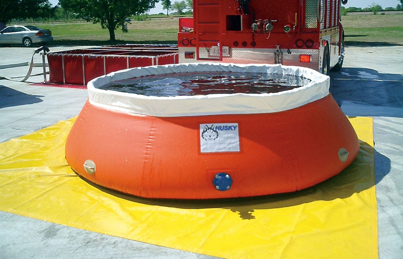 Self-Supporting Frameless Portable Water Tanks